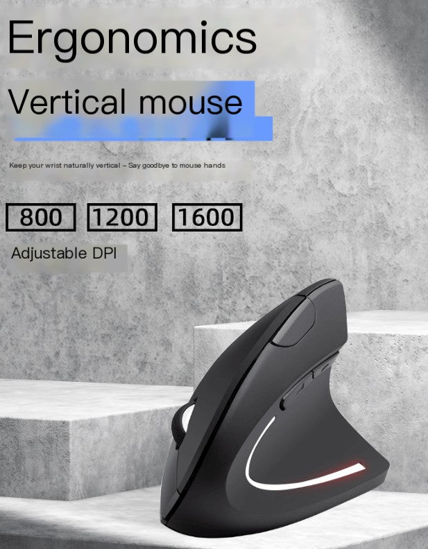 Ergonomic Vertical Wireless Mouse for Left and Right Hands