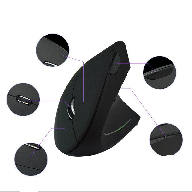 Ergonomic Vertical Wireless Mouse for Left and Right Hands